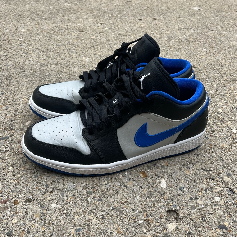Jordan 1 Low Black Game Royal Size 10